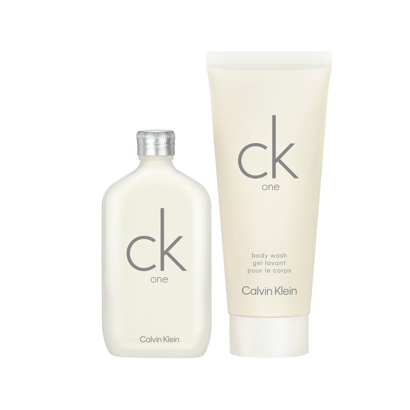 Kit-Calvin-Klein-Coffret-Perfume-Ck-One-Eau-de-Toilette-Unissex-50-ml---Gel-de-Banho-100-ml