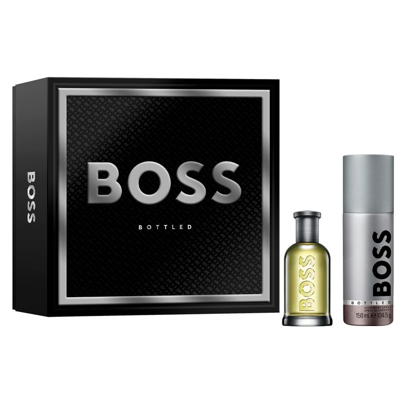 Kit-Hugo-Boss-Coffret-Perfume-Boss-Bottled-Eau-de-Toilette-Masculino-50-ml---Desodorante-150-ml-Caixa-Preta