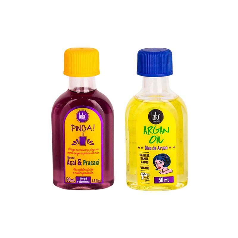 Kit-Lola-From-Rio---Leave-In-Argan-Oil--50-ml---Oleo-Pinga--Acai---Pracaxi-50-ml