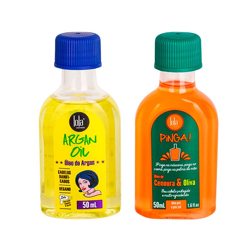 Kit-Lola-From-Rio---Leave-In-Argan-Oil-50-ml---Oleo--Pinga--Cenoura---Oliva--50-ml