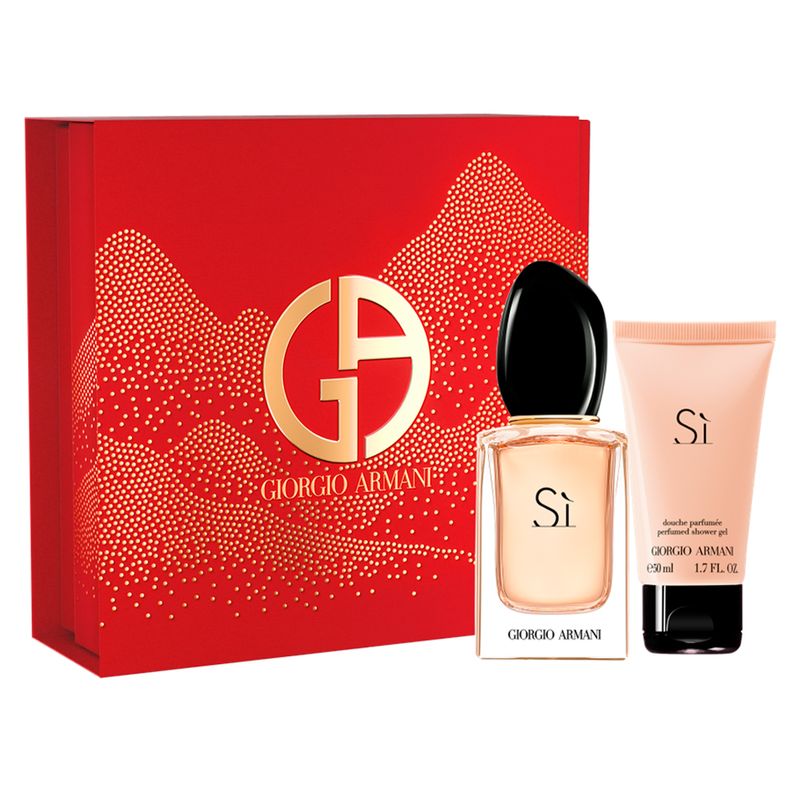 Kit-Coffret-Giorgio-Armani-Perfume-Feminino-Si-Eau-de-Parfum-30-ml---Gel-de-Banho-50-ml