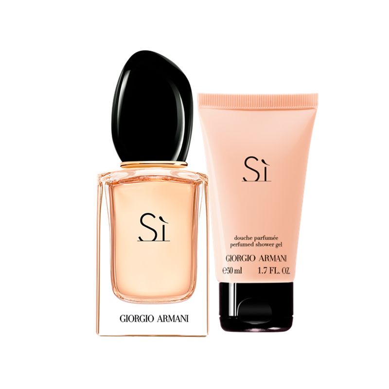 Kit-Coffret-Giorgio-Armani-Perfume-Feminino-Si-Eau-de-Parfum-30-ml---Gel-de-Banho-50-ml