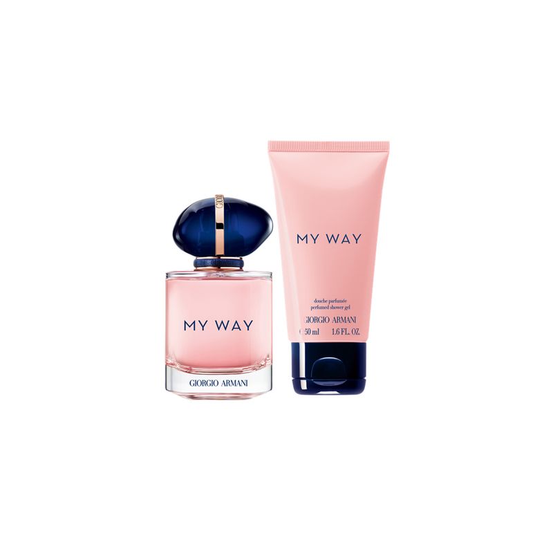 Kit-Coffret-Giorgio-Armani-Perfume-Feminino-My-Way-Eau-de-Parfum-50-ml---Gel-de-Banho-50-ml