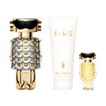 Kit-Perfume-Rabanne-Fame-Feminino-Eau-de-Parfum-80-ml---Creme-Corporal-Perfumed-100-ml---Miniatura-4-ml