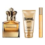 Kit-Perfume-Jean-Paul-Gaultier-Scandal-Absolu-Masculino-Parfum-Concentre-100-ml---Gel-de-Banho-75-ml---Miniatura-10-ml