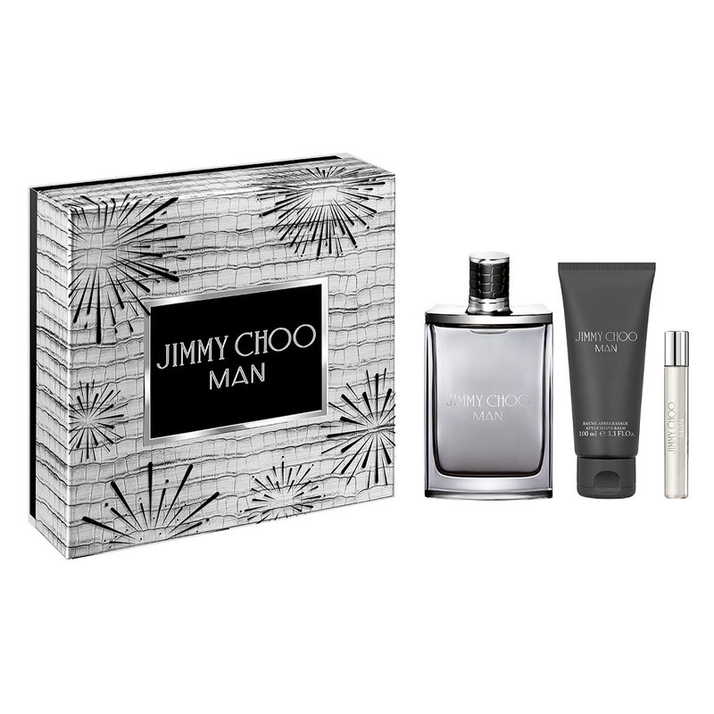 Kit-Jimmy-Choo-Perfume-Masculino-Eau-de-Toilette-100-ml---Sabonete-Liquido-100-ml---Miniatura-75-ml