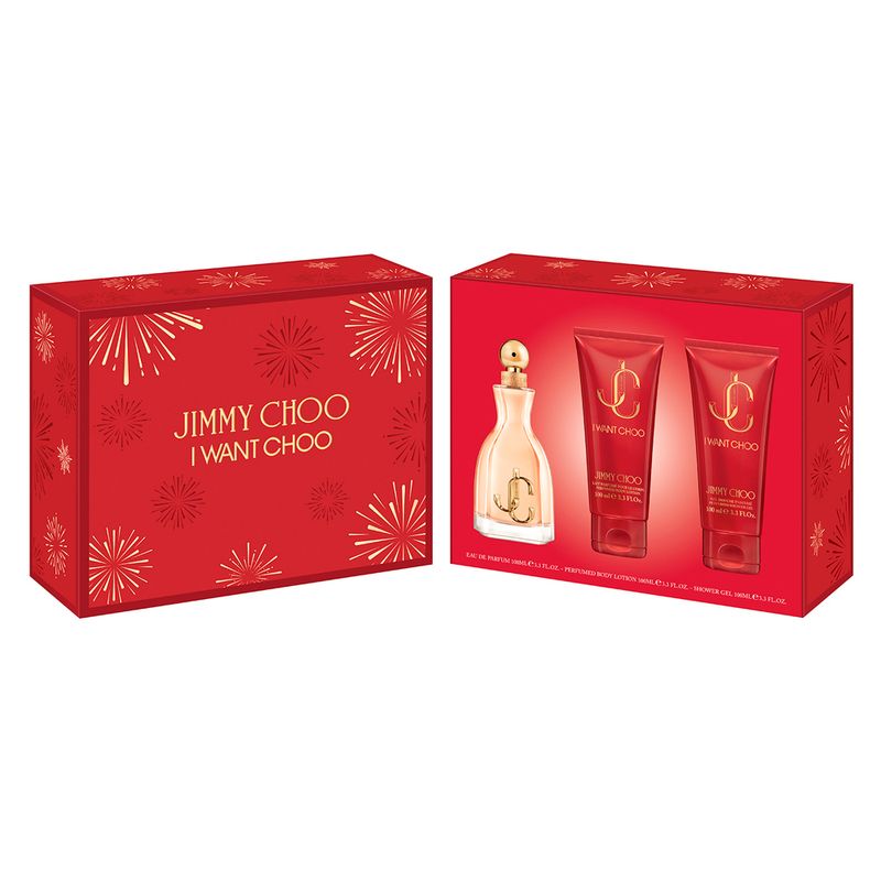 Kit-Jimmy-Choo-Perfume-I-Want-Choo-Feminino-Eau-de-Parfum---Hidratante-100-ml---Sabonete-Liquido-100-ml