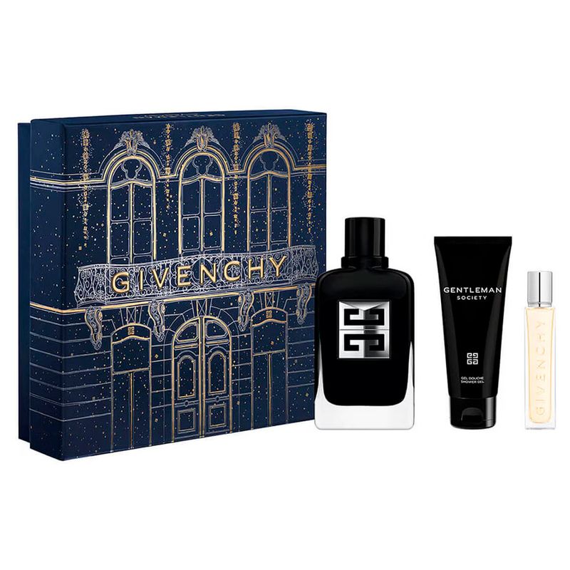 Kit-Coffret-Givenchy-Perfume-Gentleman-Society-Eau-de-Parfum-100-ml---Gel-de-Banho-75-ml---Miniatura-125-ml