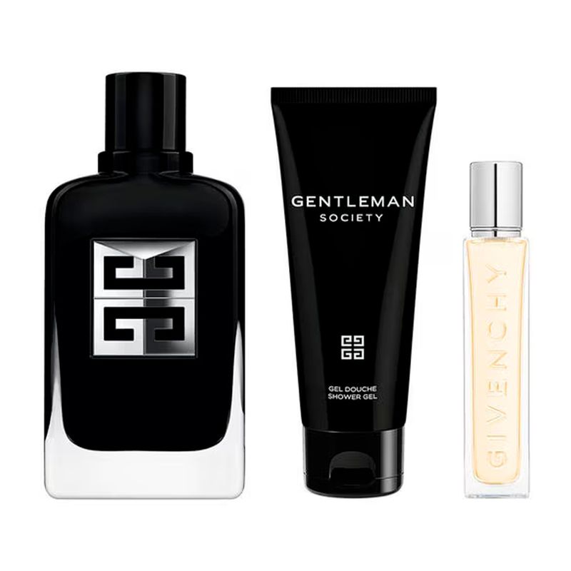 Kit-Coffret-Givenchy-Perfume-Gentleman-Society-Eau-de-Parfum-100-ml---Gel-de-Banho-75-ml---Miniatura-125-ml