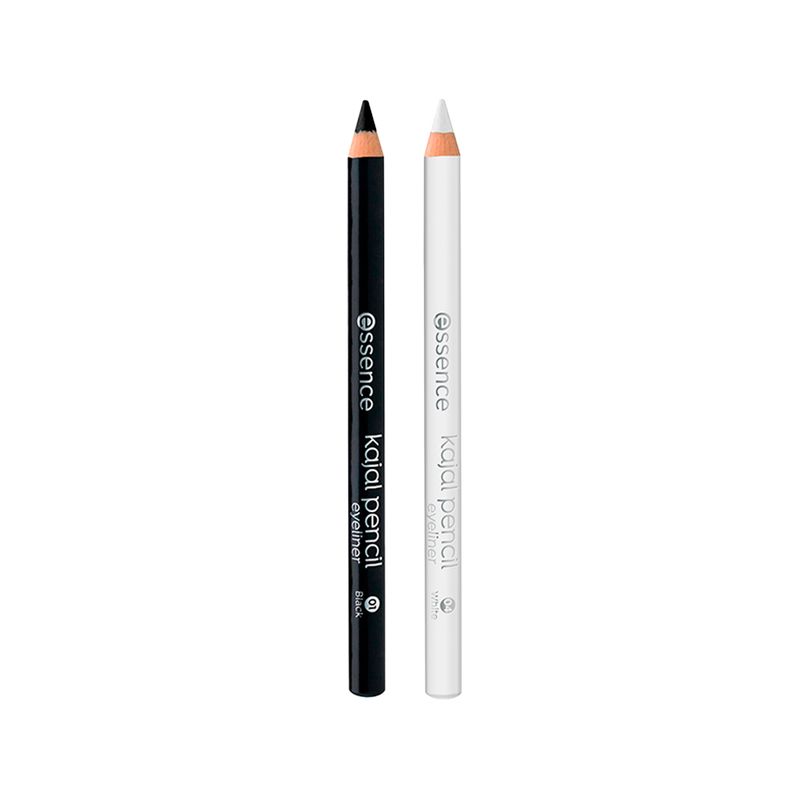 Kit-Essence-Lapis-de-Olho-Cremoso-Matte-Kajal-01-Black-1-g---Lapis-de-Olho-Cremoso-Matte-Kajal-04-White-1-g