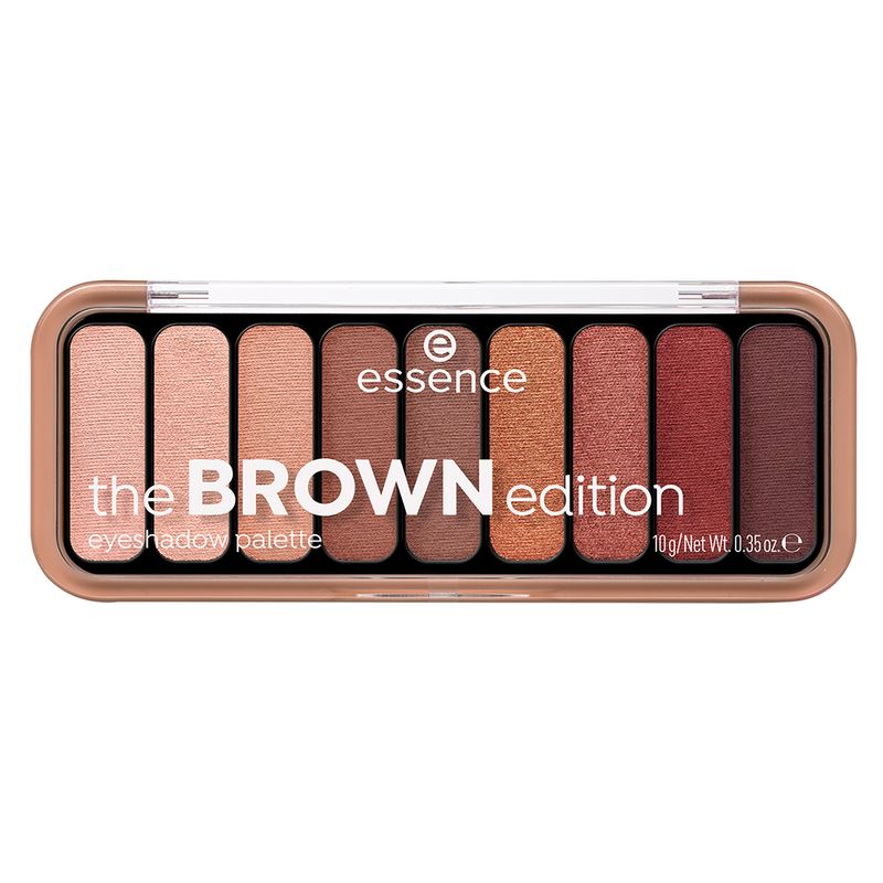 Kit-Essence-Lapis-de-Olho-Cremoso-Kajal-08-Marrom-1-g---Paleta-de-Sombra-em-Po-The-Brown-9-Shades