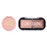 Kit-Essence-Paleta-de-Contorno-Matte-Contouring-Duo-7-g---Iluminador-Compacto-em-Po-Gimme-Glow-10-Nude-9-g