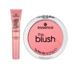Kit-Essence-Iluminador-Liquido-Baby-Got-Glow-20-Rose-and-Shine-10-ml---Blush-Compacto-em-Po-The-Blush-10-Rosa-5-g