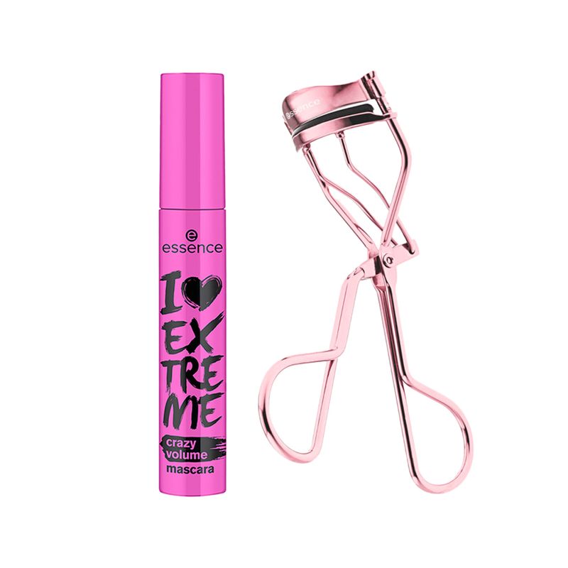 Kit-Essence-Modelador-de-Cilios-All-The-Way-Up---Mascara-para-Cilios-de-Volume-I-Love-Extreme-Crazy-Volume-Preto-12-ml