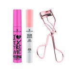 Kit-Essence-Modelador-de-Cilios-All-The-Way-Up---Primer-para-Cilios-Alongadora-Volume-Branco---Mascara-para-Cilios-de-Volume-Preto