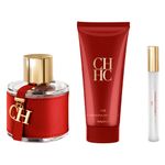 Kit-Coffret-Perfume-Carolina-Herrera-CH-Feminino-Eau-de-Toilette-100-ml---Creme-Corporal-100-ml---Miniatura-10-ml