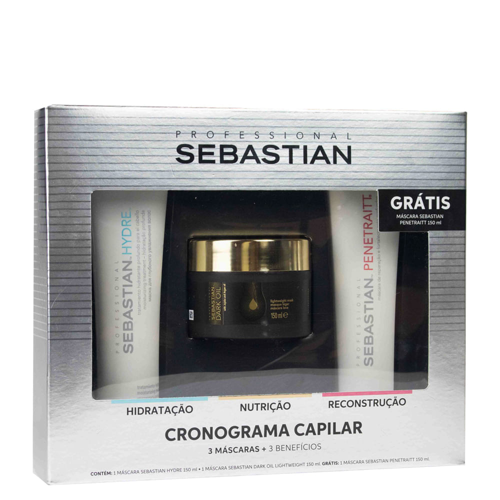 Kit Sebastian Professional Cronograma Capilar Ganhe Máscara de Reconstrução 150ml Kit Sebastian Professional Cronograma Capilar Ganhe Máscara de Reconstrução 150ml
