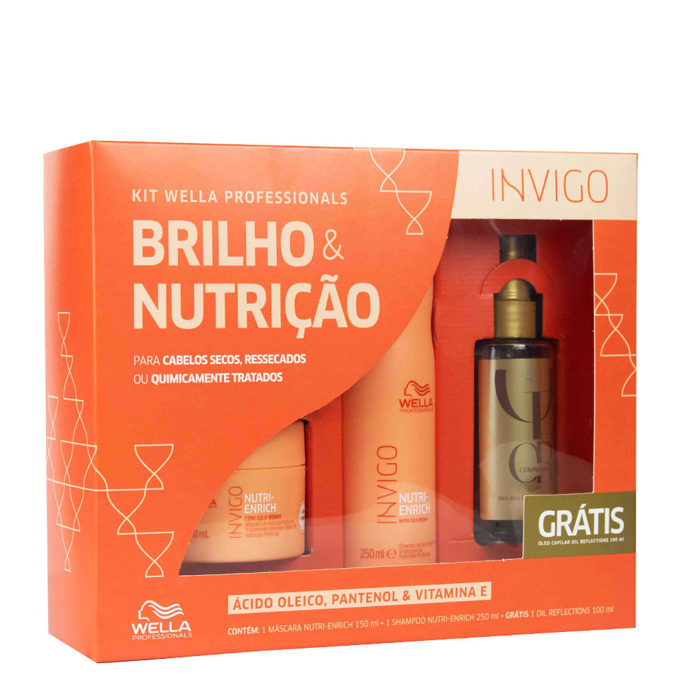 Kit Wella Professionals Nutri-Enrich Ganhe Óleo Capilar 100ml Kit Wella Professionals Nutri-Enrich Ganhe Óleo Capilar 100ml