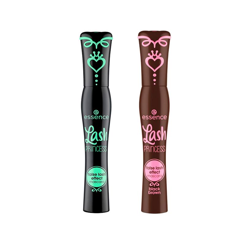 Kit-Essence-Mascara-de-Cilios-Lash-Princess-Preta-12-ml---Mascara-de-Cilios-False-Lash-Effect-Marrom-12-ml