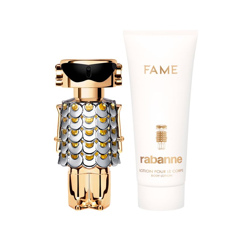 Kit-Rabanne-Coffret-Perfume-Fame-Eau-de-Parfum-Feminino-80-ml---Creme-Corporal-Perfumed-100-ml