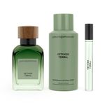 Kit-Adolfo-Dominguez-Coffret-Perfume-Vetiver-Terra-Eau-de-Parfum-Masculino-120-ml---Desodorante-150-ml---Miniatura-10-ml