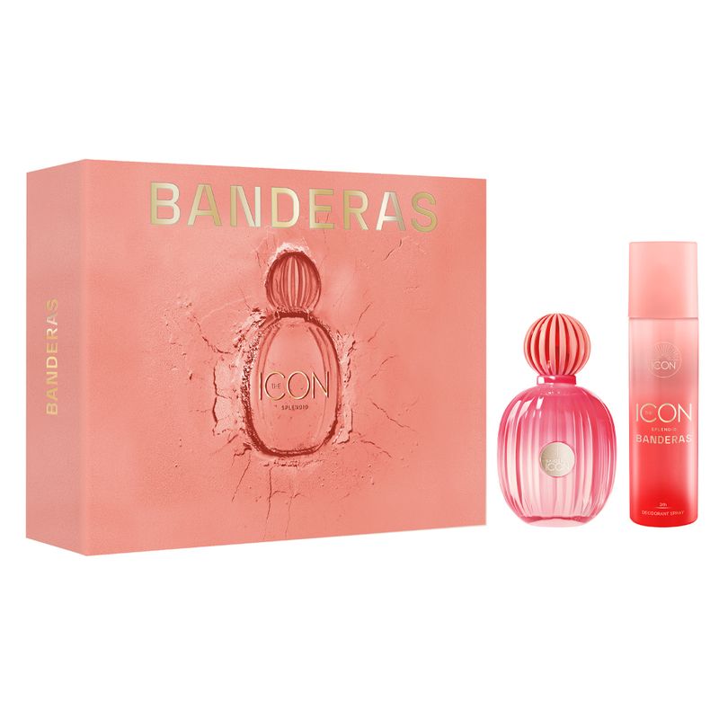 Kit-Banderas-Coffret-Perfume-The-Icon-Splendid-Eau-de-Parfum-Feminino-100-ml---Desodorante-Spray-for-Women-24h-150-ml