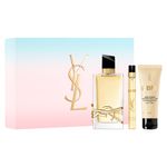 Kit-Coffret-Yves-Saint-Laurent-Perfume-Libre-Eau-de-Parfum-Feminino-90-ml---Hidratante-Corporal--50-ml---Miniatura-10-ml