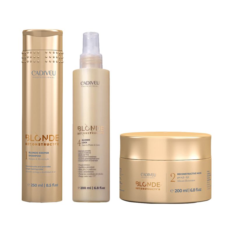 Kit-Cadiveu-Blonde-Reconstructor-Shampoo---Leave-in---Mascara