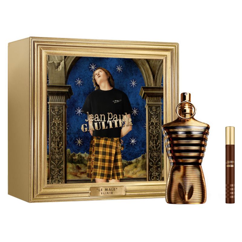 Kit-Jean-Paul-Gaultier-Coffret-Perfume-Le-Male-Elixir-Parfum-Masculino-200-ml---Miniatura-10-ml