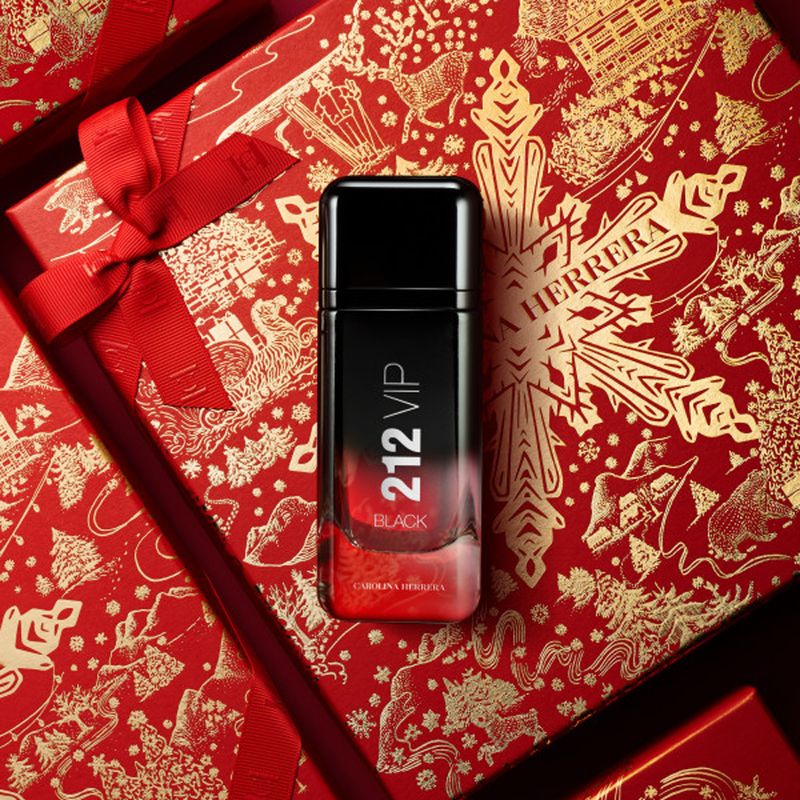 Kit-Carolina-Herrera-Coffret-Perfume-212-Vip-Black-Eau-de-Parfum-Masculino-100-ml---Gel-de-Banho-100-ml