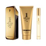 Kit-Rabanne-Coffret-Perfume-1-Million-Eau-de-Toilette-Masculino-100-ml---Gel-de-Banho-100-ml---Miniatura-10-ml