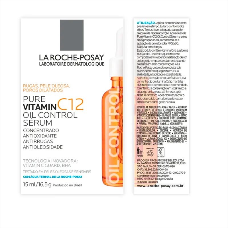 Serum-Antirrugas-La-Roche-Posay-Pure-Vitamin-C12-Oil-Control-15-ml