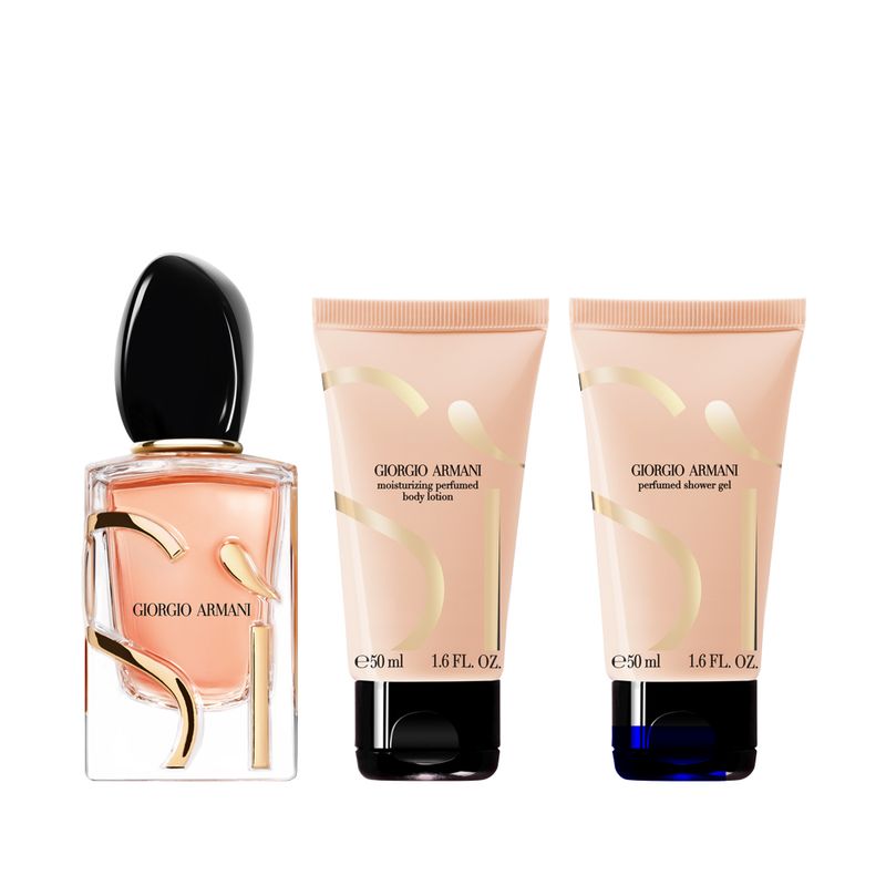 KIT-COFFRET-GIORGIO-ARMANI-SI-EDP-INTENSE-50ML---LOCAO-CORPORAL-50ML---GEL-DE-BANHO-50ML