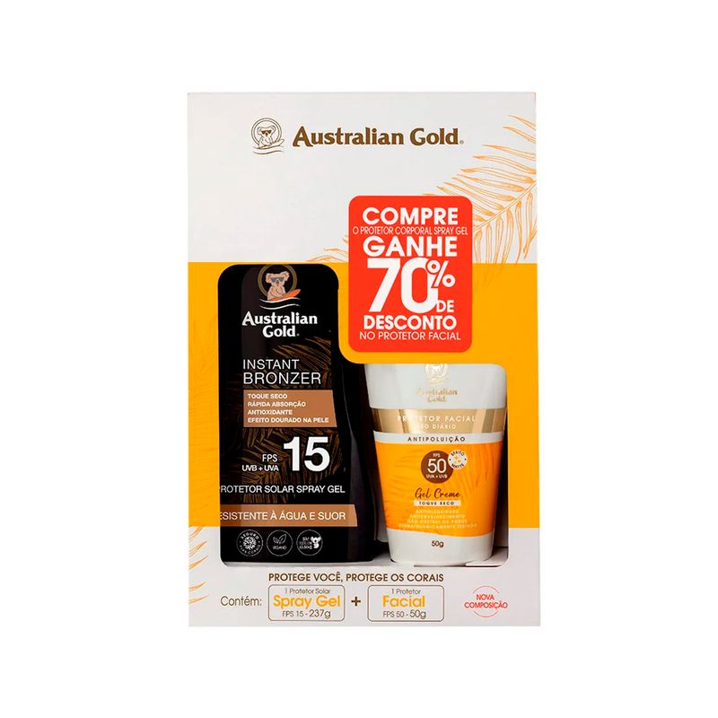 Kit-Australian-Gold-Protetor-Solar-Corporal-Spray-Gel-FPS15-237-g---Protetor-Solar-Facial-FPS50-50-g