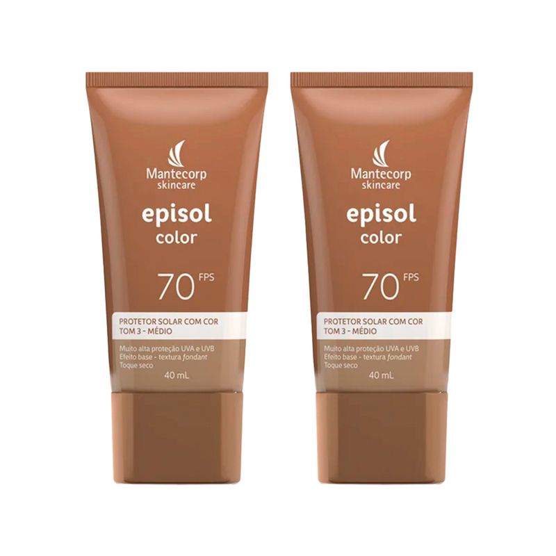 Kit-Mantecorp-Episol-Color-Protetor-Solar-Facial-3-Medio-Fps70-40Ml---2-Unidades