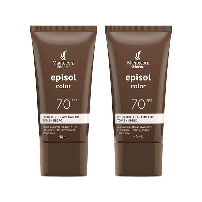 Kit-Mantecorp-Episol-Color-Protetor-Solar-Facial-5-Negro-Fps70-40Ml---2-Unidades