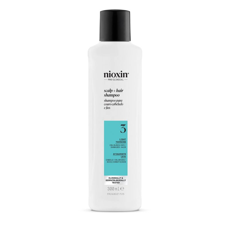 Shampoo-para-Cabelo-Colorido-Seco-Danificado-com-Afinamento-Leve---Sistema-3-Shampoo---300ml