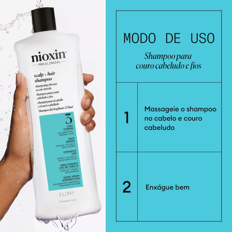 Shampoo-para-Cabelo-Colorido-Seco-Danificado-com-Afinamento-Leve---Sistema-3-Shampoo---1L