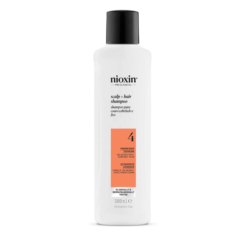 Shampoo-para-Cabelo-Colorido-Seco-Danificado-com-Afinamento-Avancado---Sistema-4-Shampoo---300ml