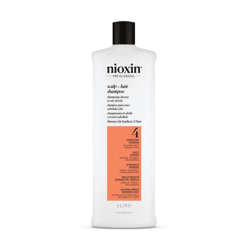 Shampoo-para-Cabelo-Colorido-Seco-Danificado-com-Afinamento-Avancado---Sistema-4-Shampoo---1L
