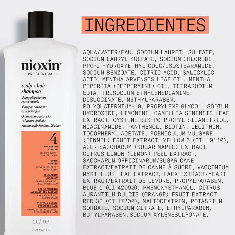 Shampoo-para-Cabelo-Colorido-Seco-Danificado-com-Afinamento-Avancado---Sistema-4-Shampoo---1L