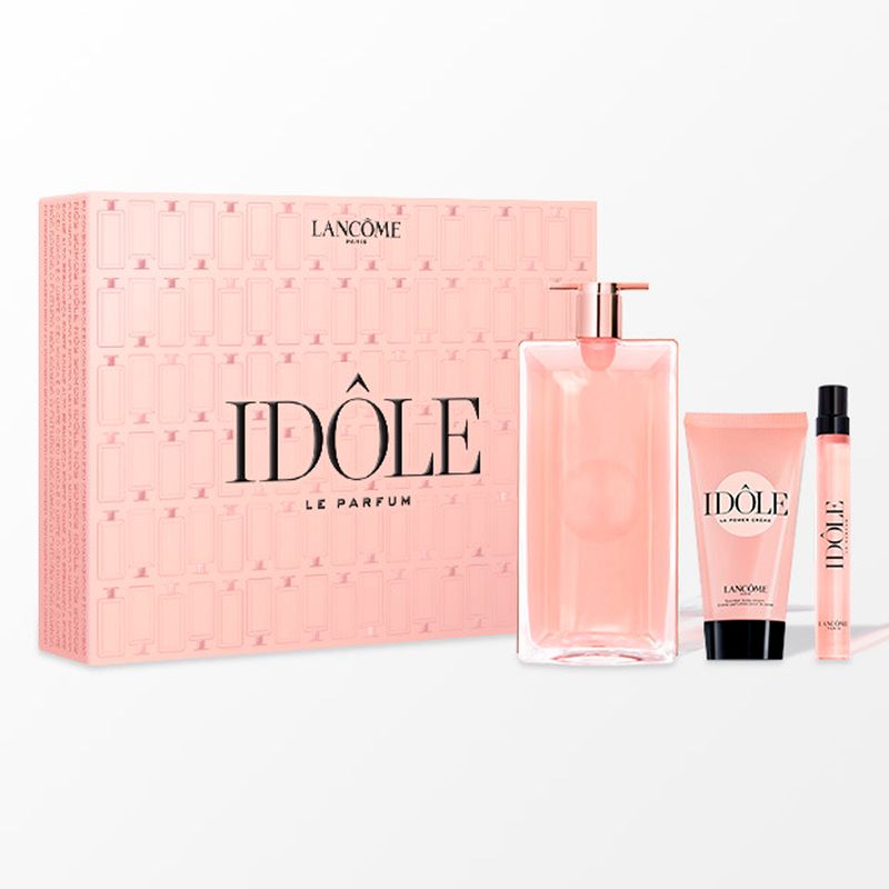 Kit-Coffret-Lancome-Dia-dos-Namorados-Perfume-Idole-Eau-de-Parfum-50-ml---Locao-Corporal-50-ml---Miniatura-10-ml