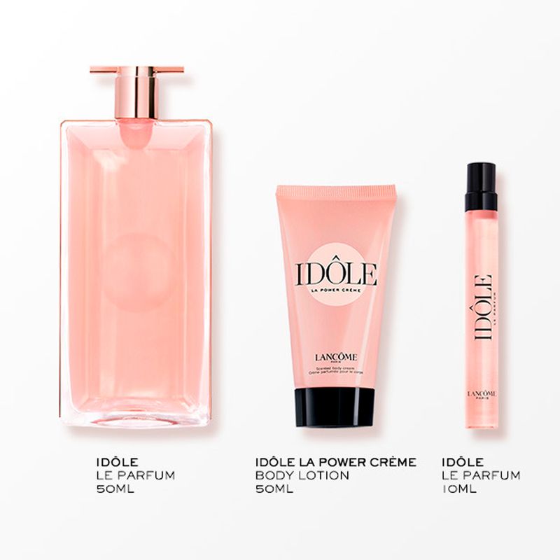 Kit-Coffret-Lancome-Dia-dos-Namorados-Perfume-Idole-Eau-de-Parfum-50-ml---Locao-Corporal-50-ml---Miniatura-10-ml