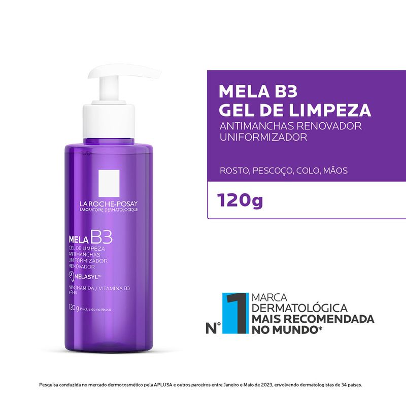 Gel-de-Limpeza-La-Roche-Posay-Mela-B3-Antimanchas-Uniformizador-Renovador-120-g