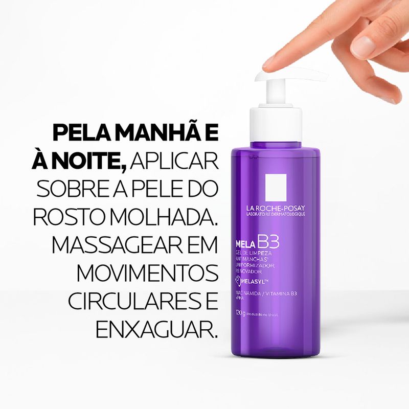 Gel-de-Limpeza-La-Roche-Posay-Mela-B3-Antimanchas-Uniformizador-Renovador-120-g
