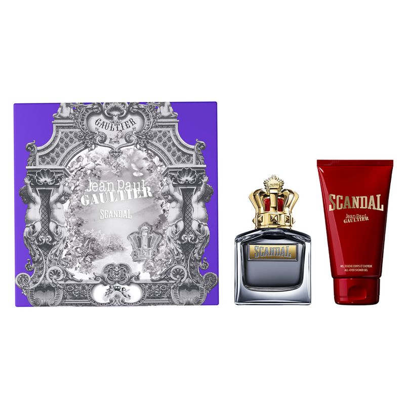Kit-Coffret-Jean-Paul-Gaultier-Scandal-Masculino-Eau-de-Toilette-For-Him-50-ml---Gel-de-Banho-All-Over--75-ml