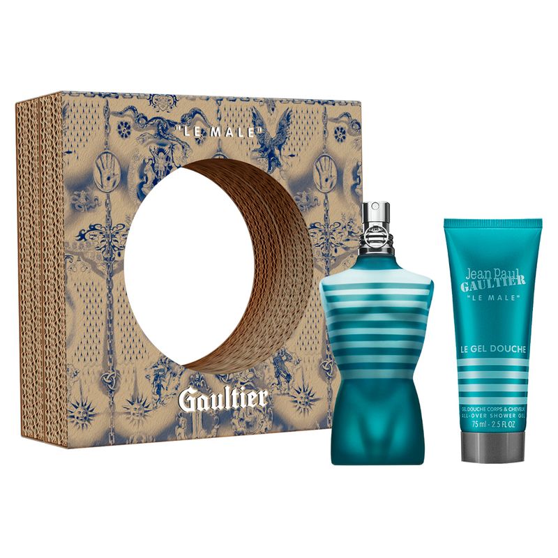 Kit-Coffret-Jean-Paul-Gaultier-Kit-Le-Male-Masculino-Eau-de-Toilette-75-ml---All-Over-Gel-de-Banho-75-ml