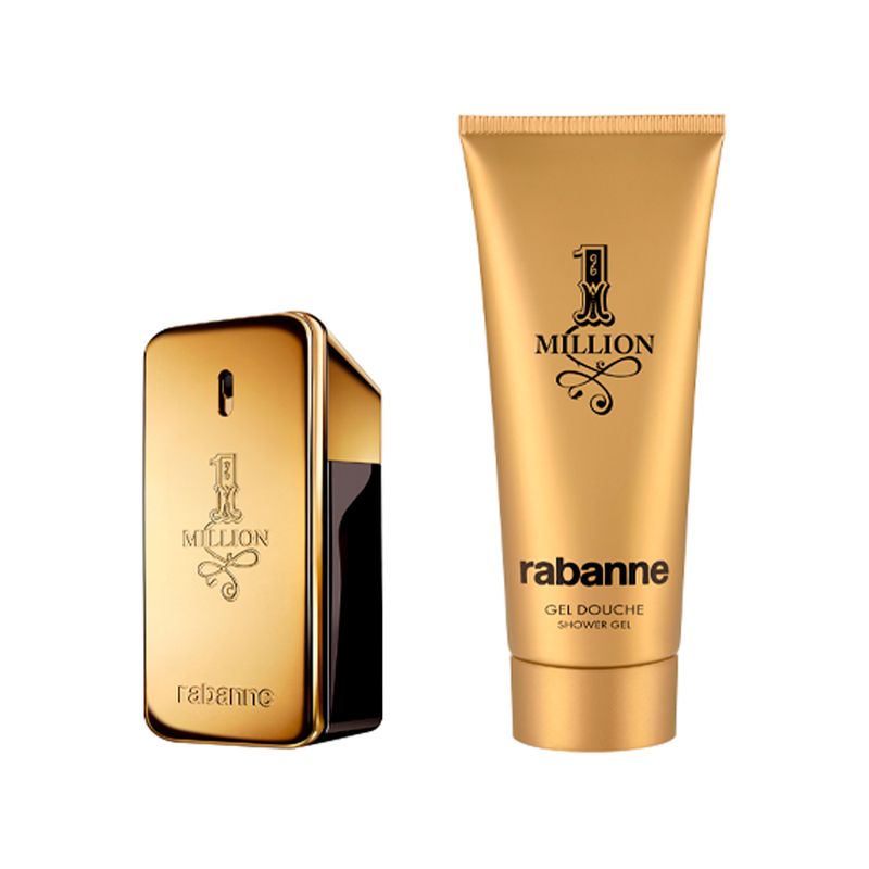 Kit-Coffret-Rabanne-Kit-1-Million-Masculino-Eau-de-Toilette-50-ml---Gel-de-Banho-100-ml
