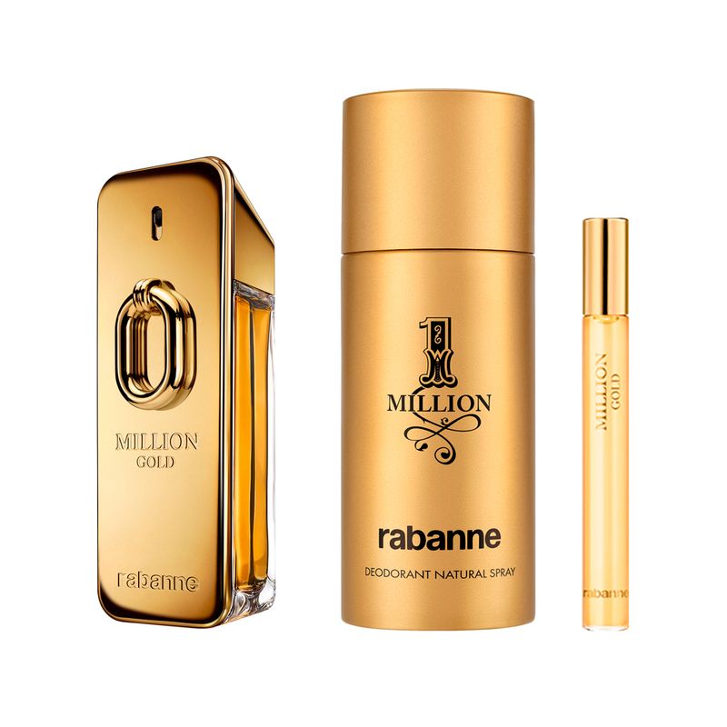 Kit-Coffret-Rabanne-Kit-Million-Gold-Masculino-Eau-de-Parfum-Intense-100-ml---1-Million-Desodorante-150-ml---Million-Gold-Eau-de-Parfum-Intense-10-ml