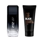 Kit-Coffret-Carolina-Herrera-Kit-212-VIP-Black-Eau-de-Parfum-100-ml---Gel-de-Banho-100-ml